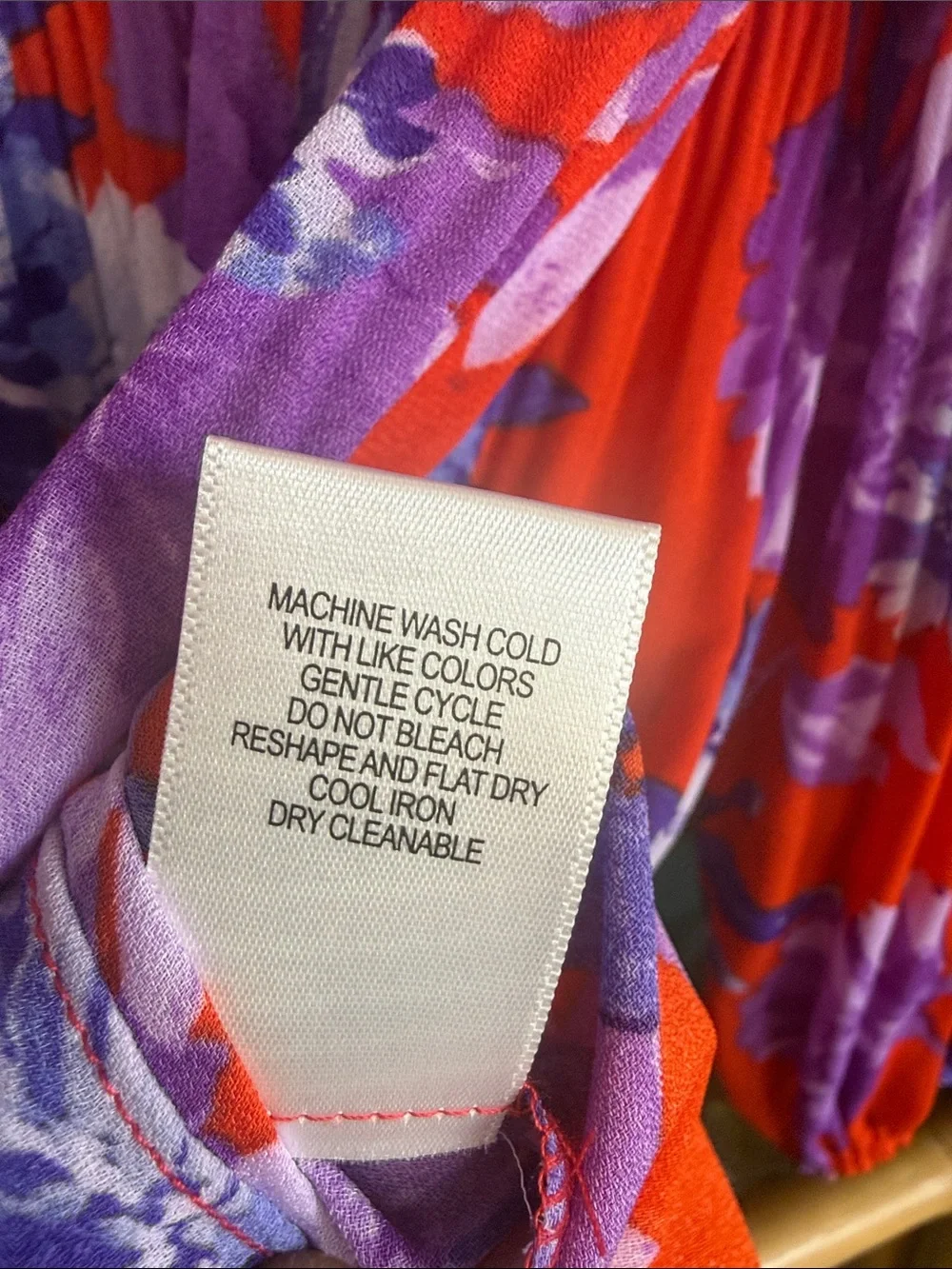 Floral & ivy Vibrant Red Floral Swing Tunic with Purple & White Blooms